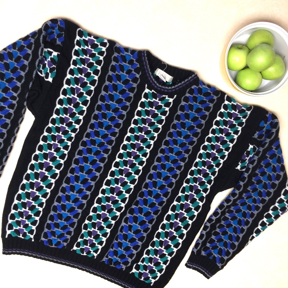 Vintage Cattivo Coogi style sweater XL Cosby 90s